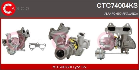 CASCO Turbocharger CTC74004KS Turbocompressor FIAT CASCO CTC74004KS
