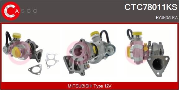 CASCO Turbocharger CTC78011KS CASCO CTC78011KS Hyundai Galloper 2 turbochargers replacement