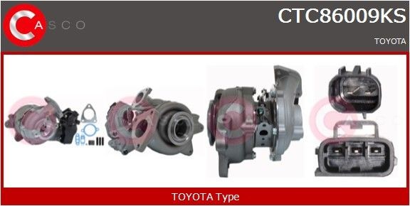 Turbocharger CASCO CTC86009KS CASCO CTC86009KS Uitlaatgasturbo TOYOTA HILUX Pick-up 2018