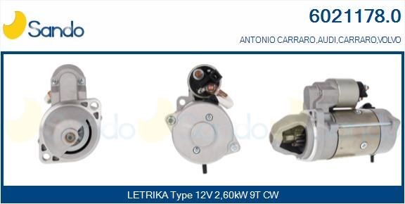 SANDO Starter 6021178.0 Startmotor SANDO XC70 6021178.0 billige