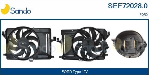 SANDO Motor eléctrico, ventilador do radiador SEF72028.0 Motor eléctrico, ventilador do radiador FORD SANDO SEF72028.0