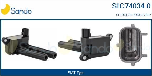 SANDO Bobine d'allumage SIC74034.0 Jeep CHEROKEE Bobine cylindre SANDO SIC74034.0