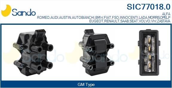 SANDO Bobine d'allumage SIC77018.0 Volvo V70 Unité de bobine d'allumage SANDO SIC77018.0