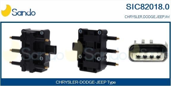 SANDO Bobine d'allumage SIC82018.0 SIC82018.0 Bobines d'allumage JEEP CHEROKEE SANDO