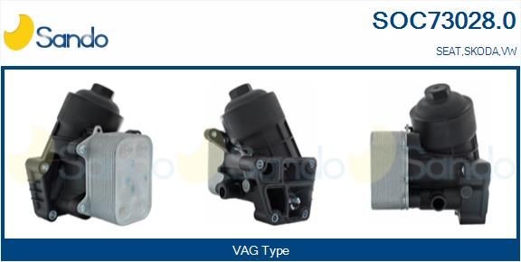 SANDO Radiador de óleo, óleo do motor SOC73028.0 Radiador de óleo do motor SANDO Skoda SUPERB SOC73028.0