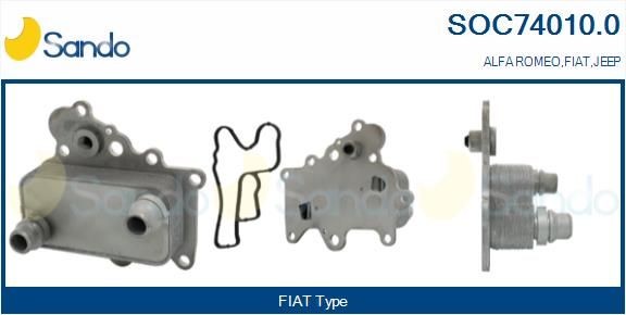 SANDO Chladič motorového oleja SOC74010.0 Olejový chladič SANDO 159 SOC74010.0 lacné