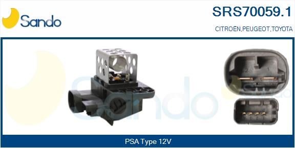 SANDO Formotstand, kjølevifte for el-motor SRS70059.1 Motstand kupevifte SANDO 107 SRS70059.1 billige