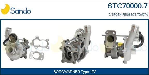SANDO Turbocompressor STC70000.7 SANDO STC70000.7 Turbocompressor sobrealimentação Toyota Aygo ab1 preço