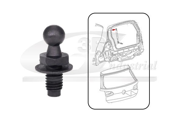 3RG Κλειδαριά πίσω πόρτας 79700 79700 Κλειδαριά πορτ μπαγκάζ Volkswagen BORA 3RG