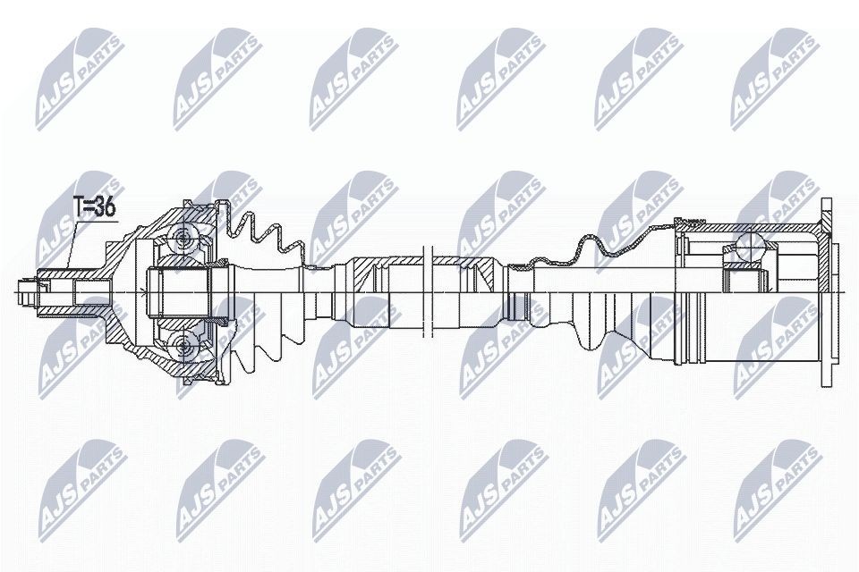 Aandrijfas NTY NPW-VW-185 NTY NPW-VW-185: Aandrijfas Audi TT 2020