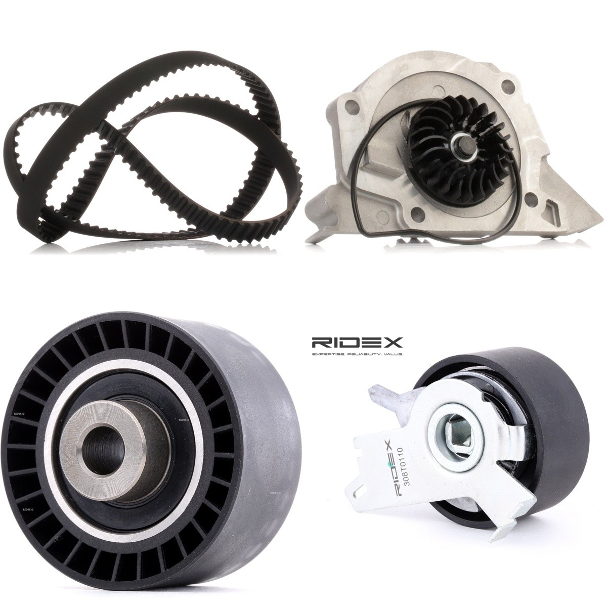 RIDEX Ūdenssūknis + Zobsiksnas komplekts 3096W0634 3096W0634 Ūdens sūkņi + zobsiksnas komplekts PEUGEOT BIPPER RIDEX