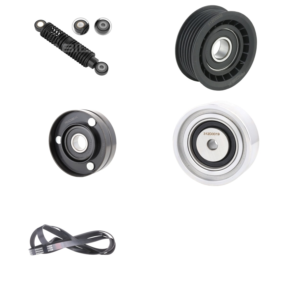 RIDEX V-Ribbed Belt Set 542R1190 542R1190 RIDEX poly v-belt kit for VW MULTIVAN