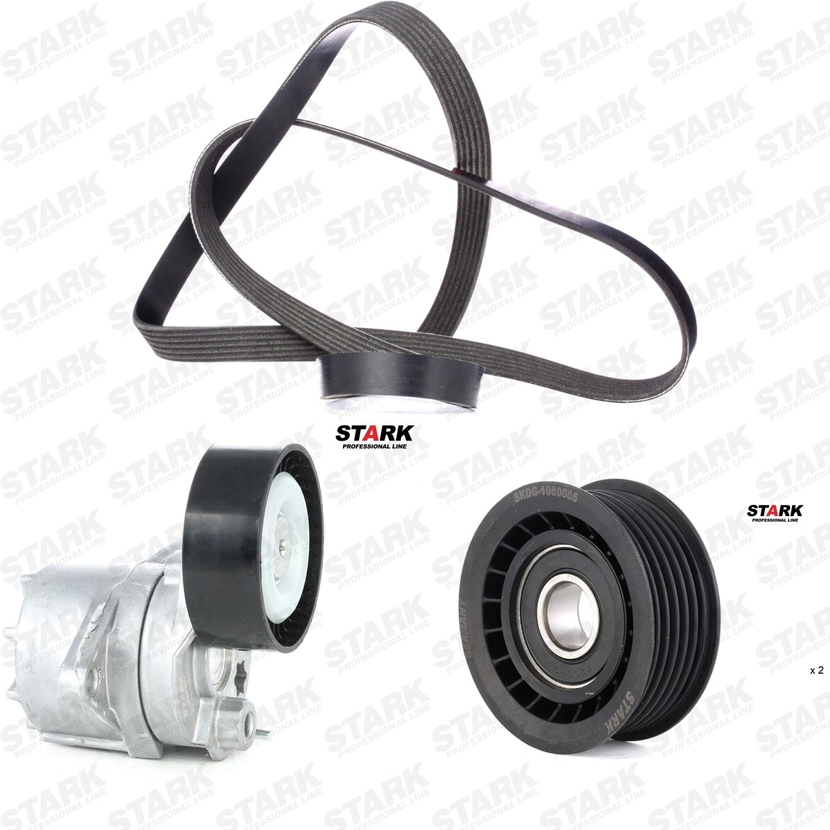 STARK Jeu de courroies trapézoïdales à nervures SKRBS-1201190 SKRBS-1201190 Kit de courroie d'accessoire MERCEDES-BENZ GLC STARK