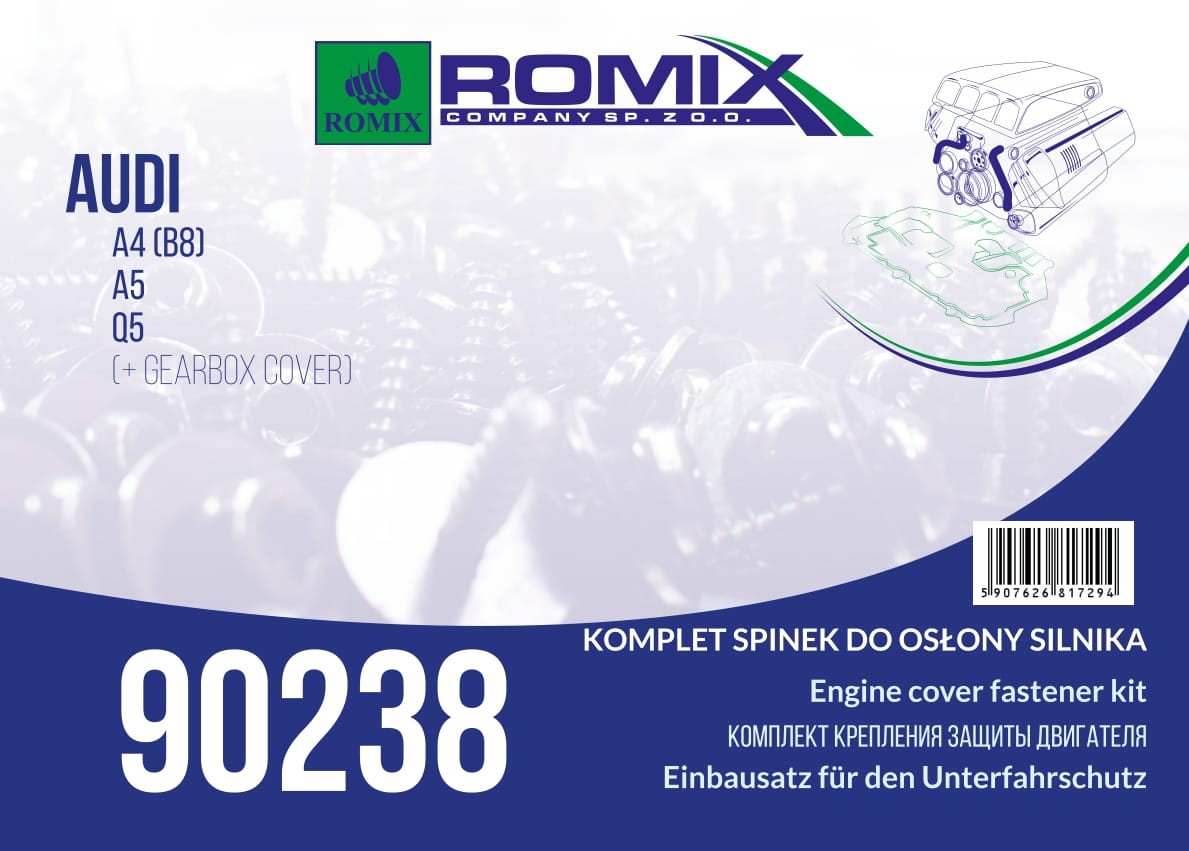 ROMIX Monteringsenhed, motorafdækning 90238 Motor- / undervognsbeskyttelse ROMIX VIANO 90238 billig