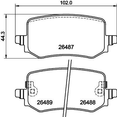HELLA Bremžu kluči 8DB 355 042-851 Sporta bremžu kluči HELLA Hyundai ix55 8DB 355 042-851