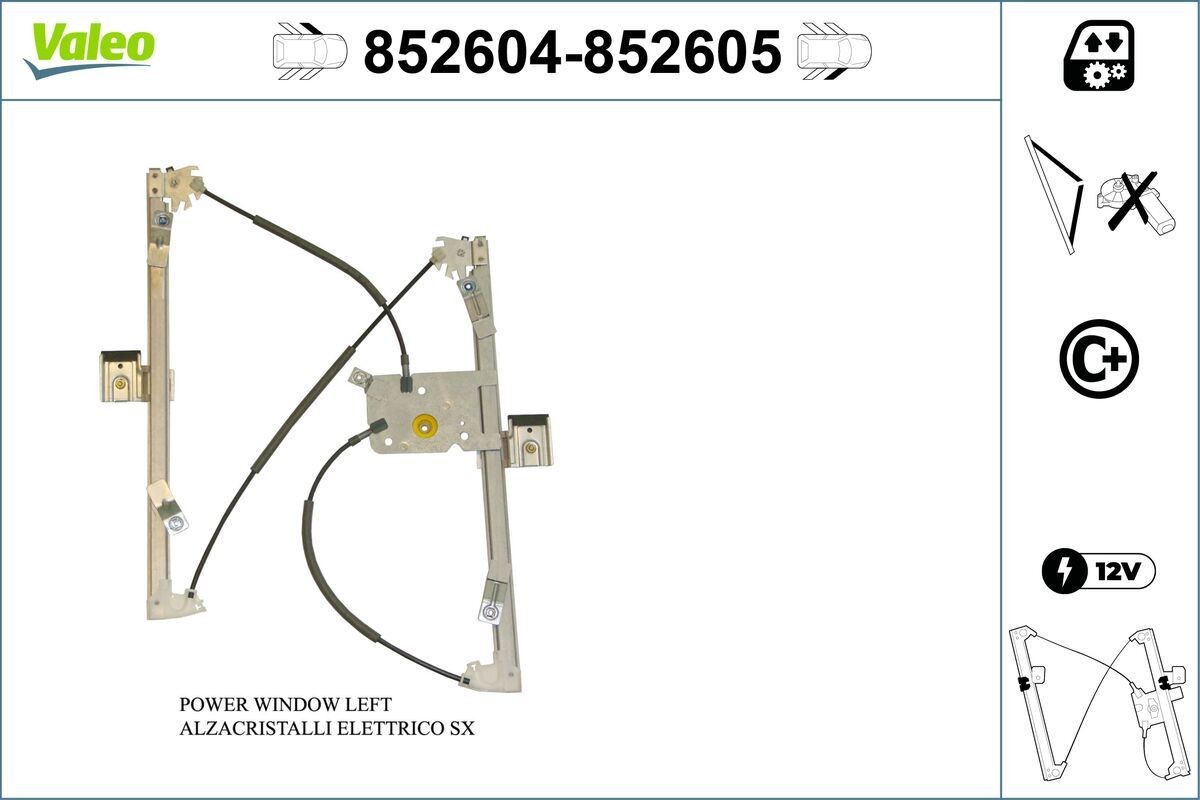 Fensterheber VALEO 852604 852604 VALEO Fensterheber ACTYON 2011 original