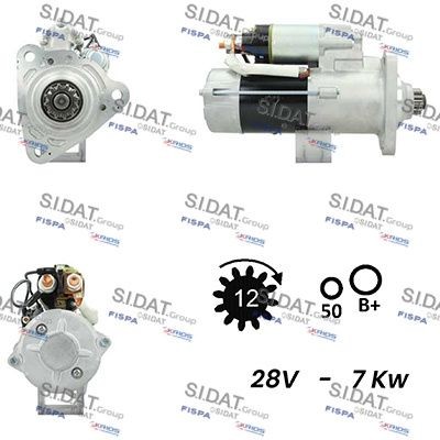 SIDAT Startmotor S24MH0071 S24MH0071 SIDAT Startmotor Mercedes-Benz
