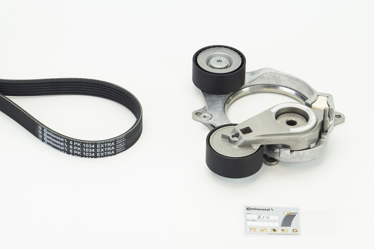 Jeu de courroies trapézoïdales à nervures CONTITECH 6PK1034 EXTRA K1 CONTITECH 6PK1034 EXTRA K1 Kit complet de courroies d'accessoire Volkswagen GOLF 2025