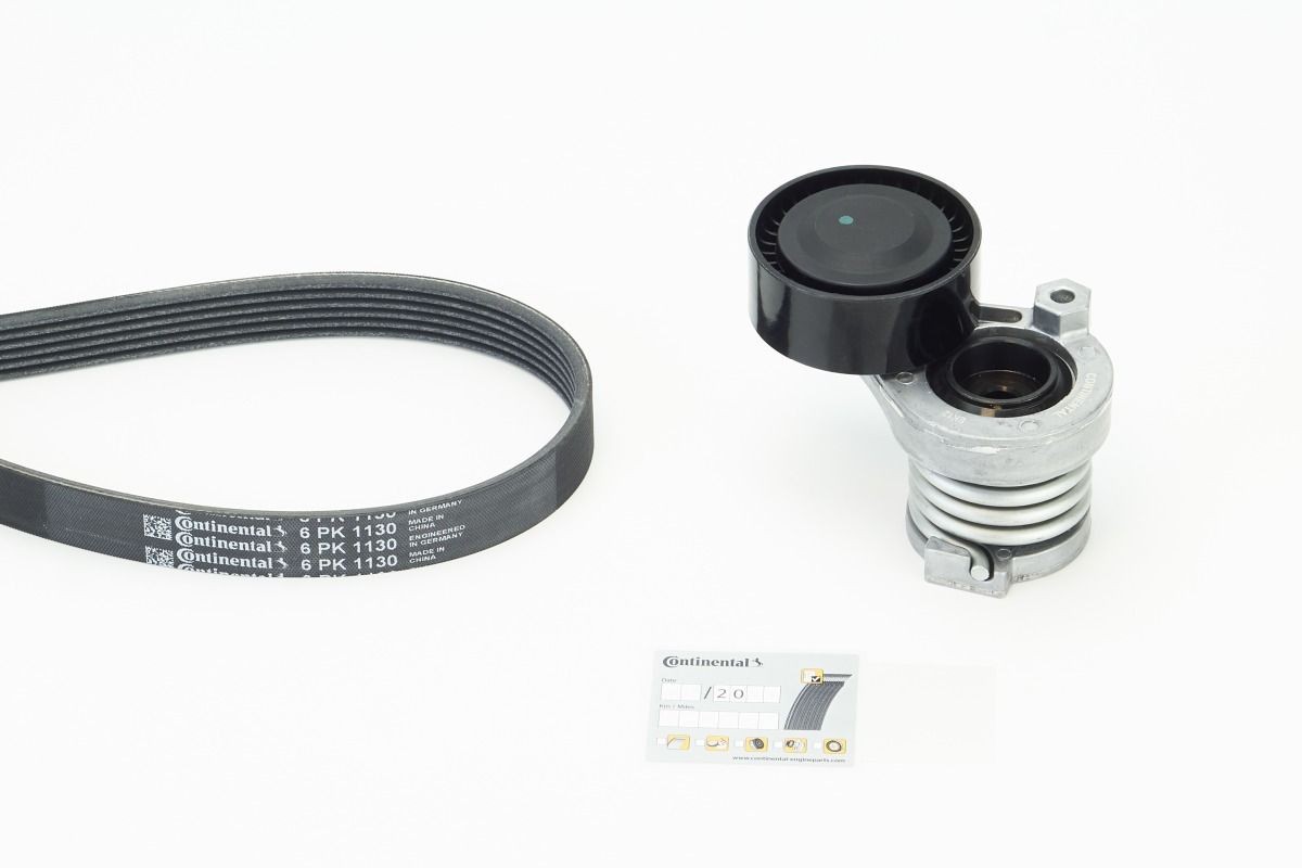 CONTITECH Ozubený klinový remeň - Sada 6PK1130K4 Sada klinového rebrovaného remena CONTITECH Renault KANGOO 6PK1130K4