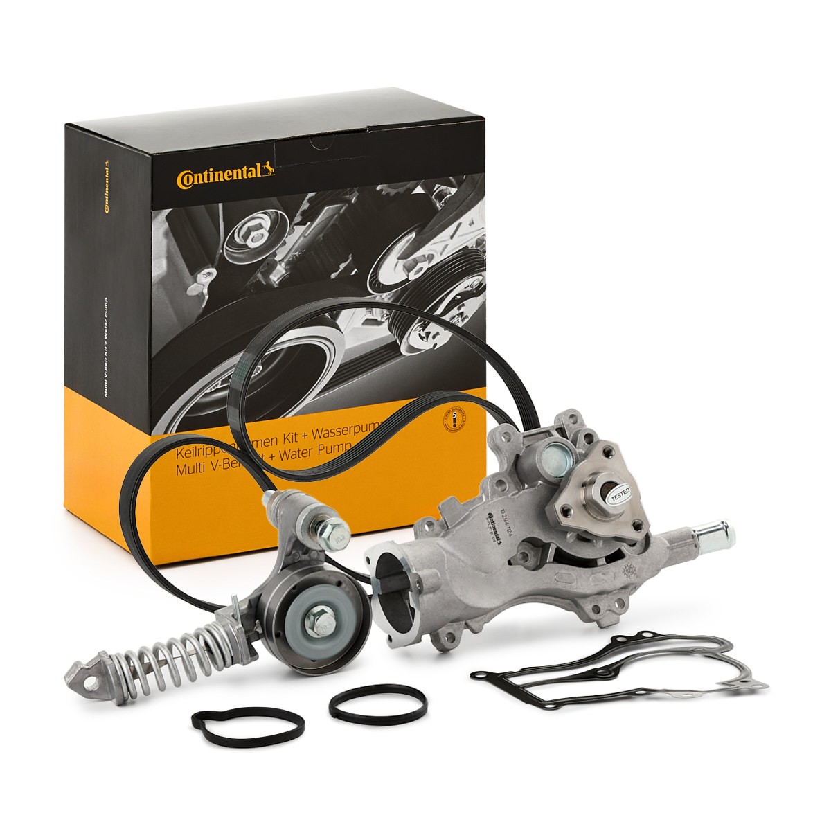 CONTITECH Waterpomp + Multi V-riemset 6PK1400WP1 Multi-V-riem Chevrolet T300 6PK1400WP1 CONTITECH