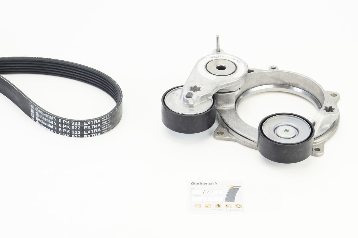 CONTITECH Ozubený klinový remeň - Sada 6PK922 EXTRA K1 CONTITECH 6PK922EXTRAK1 Sada klinového rebrovaného remena Audi A1 originálne