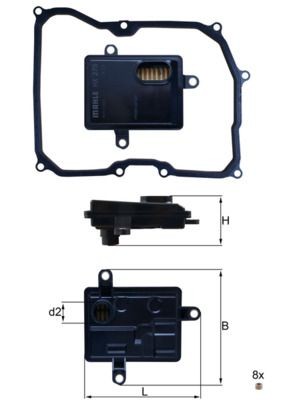 KNECHT Filtro idraulico per cambio automatico HX 275D HX 275D costo Filtro cambio automatico FORD FOCUS KNECHT
