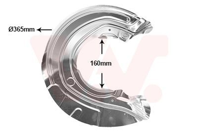 VAN WEZEL Splash Panel, brake disc 0633372 VAN WEZEL 0633372 BMW F46 brake drum backing plate replacement