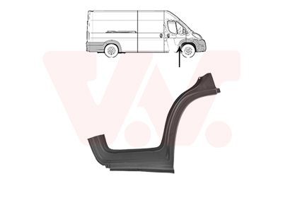 VAN WEZEL Tröskelplåt 1651104 Byta Tröskel Citroën Jumper 250 kostnad VAN WEZEL 1651104