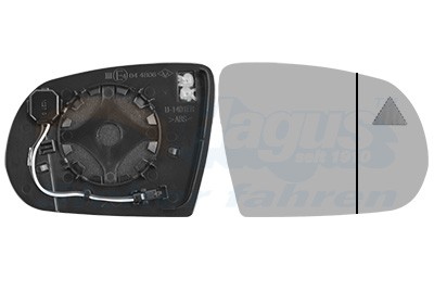 VAN WEZEL Backspegelglas 2128836 VAN WEZEL 2128836 Backspegelglas Jeep Wrangler YJ original