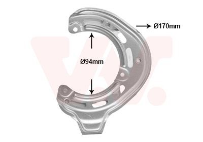 VAN WEZEL Chapa deflectora, disco de travão 3777371 Chapa deflectora disco de travão Opel F08, F68 3777371 VAN WEZEL
