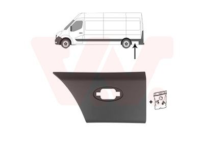 VAN WEZEL Friso, painel lateral 3799407 Friso porta NISSAN VAN WEZEL 3799407