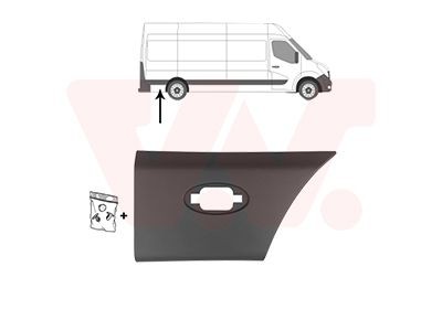 VAN WEZEL Pynte- / beskyttelsesliste, sidepanel 3799408 Beskyttelsesliste VAN WEZEL Renault 12 3799408