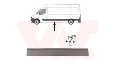 VAN WEZEL Ozdobná / ochranná liżta bočnej steny 3799423 Ozdobná ochranná liżta dverí VAN WEZEL Nissan MAXIMA 3799423