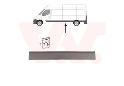 VAN WEZEL Sier- / beschermingspaneel, zijwand 3799424 3799424 Achtersierlijst NISSAN MICRA VAN WEZEL