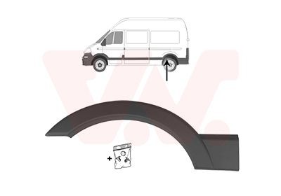 VAN WEZEL Rozżírenie blatníka 4388523 VAN WEZEL 4388523 Lemy blatníkov Mazda BT-50 originálne