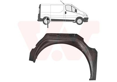 VAN WEZEL Lamiera di riparazione 4394348 Locaro parasassi Nissan X83 4394348 VAN WEZEL
