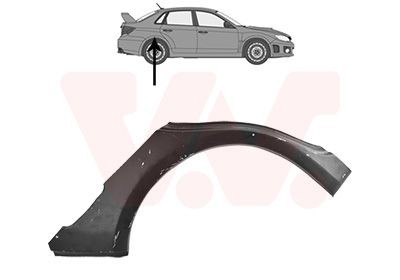 VAN WEZEL Sidewall 5136148 Subaru BM, BR Wheel arch 5136148 VAN WEZEL