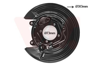 VAN WEZEL Splash Panel, brake disc 5393375 Lexus LX VAN WEZEL brake disc back plate 5393375