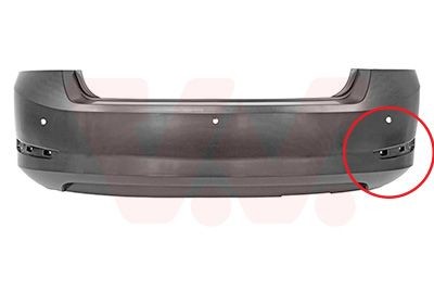 VAN WEZEL Achterbumper 7632541 7632541 Bumper VAN WEZEL SKODA CITIGO