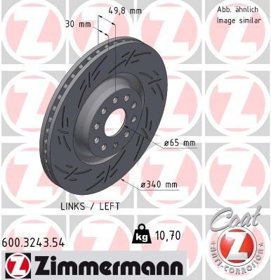 ZIMMERMANN Jarrulevy 600.3243.54 ZIMMERMANN 600.3243.54 SKODA Kodiaq II (PS7) sport-jarrulevyt
