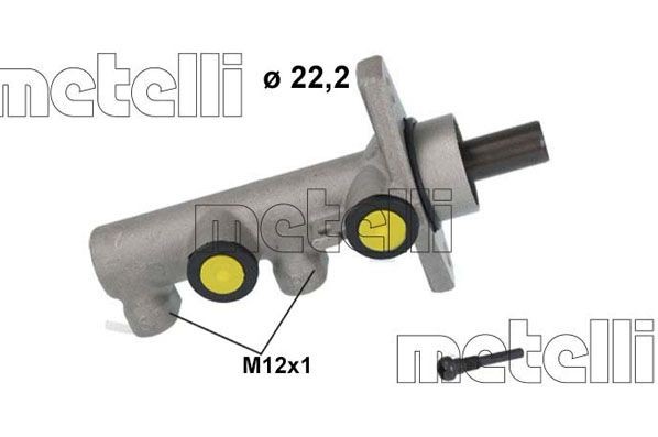 Bomba central dos travões METELLI 05-1230 METELLI 05-1230: Bomba de travões Hyundai i10 2025