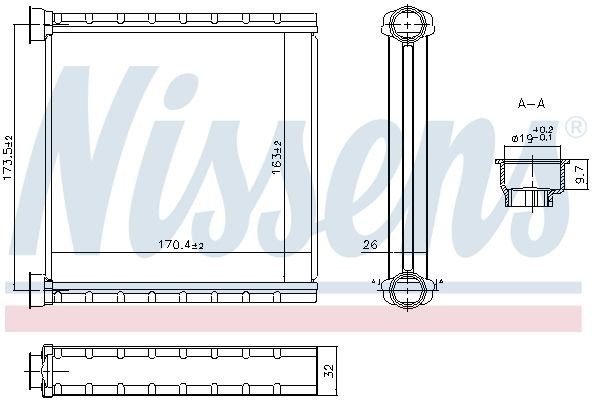 NISSENS Varmeelement, kabinevarme 707278 NISSENS 707278 Ateca (KH7) Varmeveksler pris