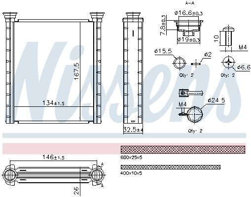 NISSENS Výmenník tepla vnútorného kúrenia 707280 cena Výmenník tepla vnútorného kúrenia Mitsubishi V2_W 707280 NISSENS