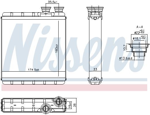 Scambiatore calore per riscaldamento abitacolo NISSENS 707302 NISSENS 707302 costo Radiatore riscaldamento Volkswagen POLO 2019