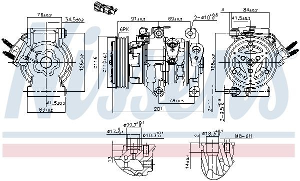 Klimakompressor NISSENS 891007 NISSENS 891007 AC kompressor FORD KA 2018
