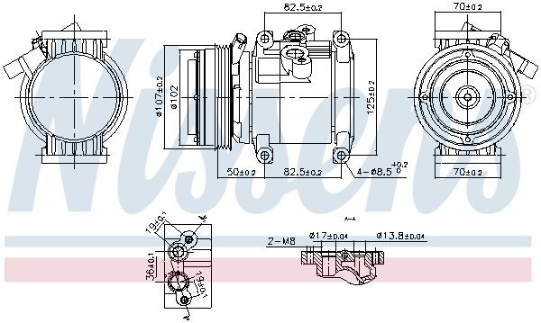 NISSENS Compressore aria condizionata 891011 Compressore aria condizionata NISSENS 891011 Climatizzatore CHEVROLET Camaro IV Coupe