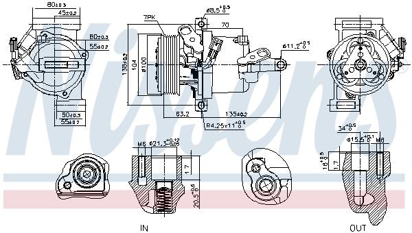 Ilmastoinnin kompressori NISSENS 891074 NISSENS 891074: AС kompressori Smart FORFOUR 2020