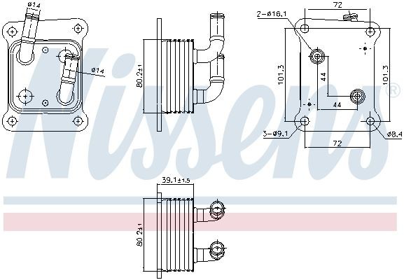 NISSENS Radiateur d'huile 91453 Toyota 4 RUNNER Refroidisseur d'huile moteur NISSENS 91453