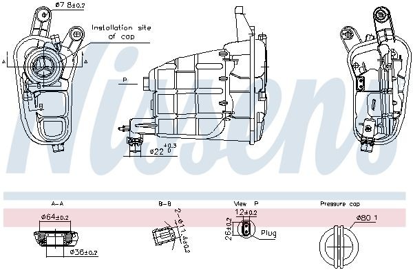 NISSENS Vyrovnávacia nádobka chladiacej kvapaliny 996301 Vyrovnávacia nádobka chladiacej kvapaliny NISSENS Audi E-TRON 996301