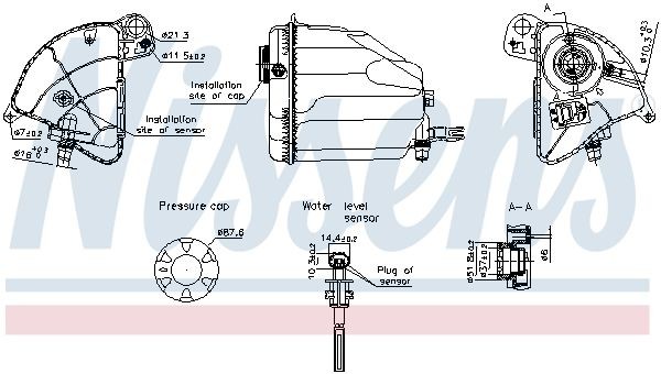 NISSENS Vyrovnávacia nádobka chladiacej kvapaliny 996358 NISSENS 996358 Vyrovnávacia nádobka chladiacej kvapaliny BMW F12 originálne cena